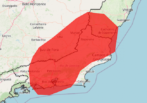 INMET emite alerta vermelho para acumulado de chuva em Campos INMET emite alerta vermelho para acumulado de chuva em Campos