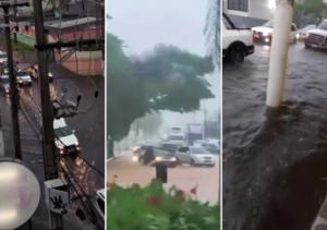 Chuvas chegam ao Centro de Macaé e causam transtornos Chuvas chegam ao Centro de Macaé e causam transtornos