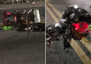 Acidente entre carro e moto deixa homem ferido em Guarus