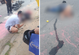 Colisão entre moto e bicicleta elétrica deixa dois feridos, em Guarus