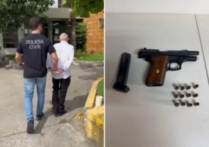Suspeito de ameaçar companheira com arma de fogo é preso, em Campos