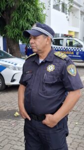 Guarda Civil Municipal com viaturas para controle do trânsito durante o J3 Run Fest