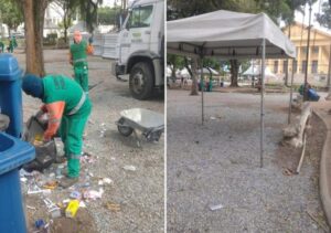 Limpeza Pública recolhe 650kg de resíduos pós J3 Run Fest