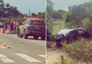 Mulher morre após colisão entre motocicleta e carro na BR-356, em São João da Barra