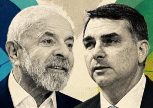 Pesquisa AtlasIntel divulgada nesta 6ª feira (9) dá 52,8% para Flávio e 47,2% para Lula
